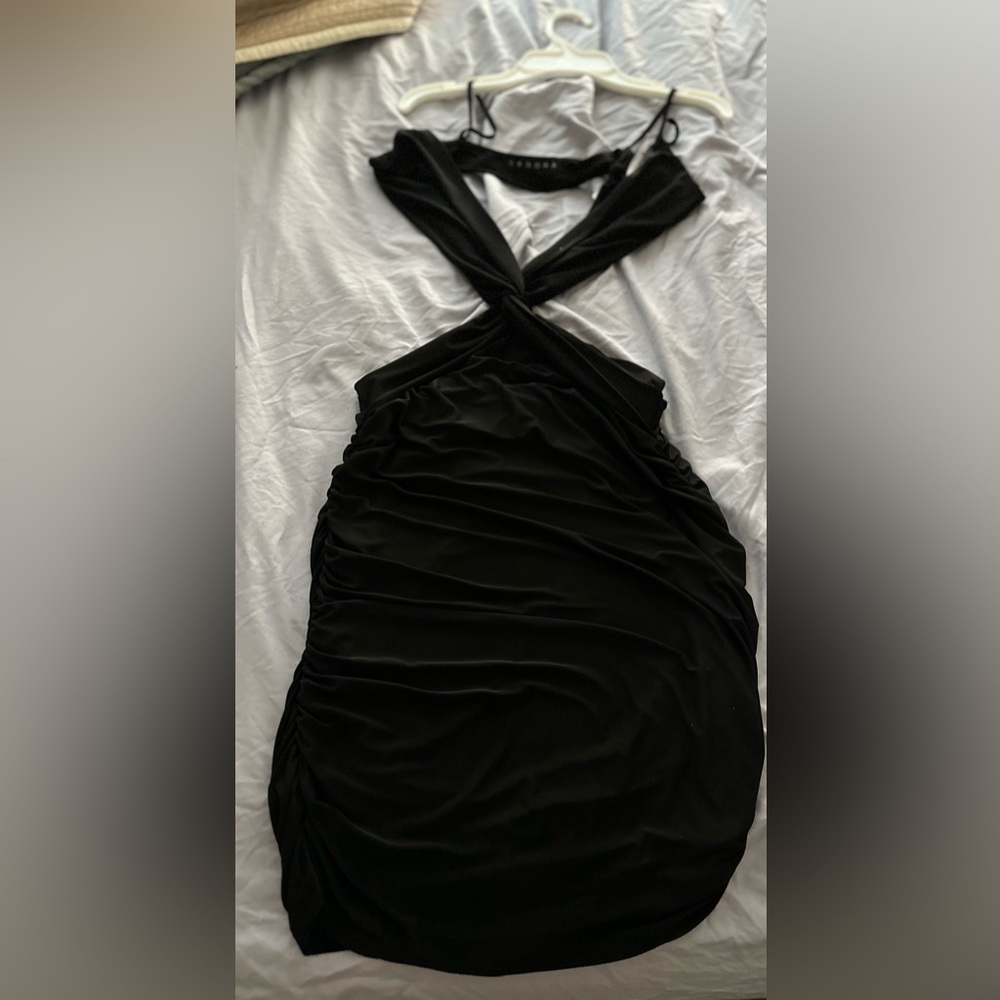Sabots - Bodycon Mini Dress - Black - M